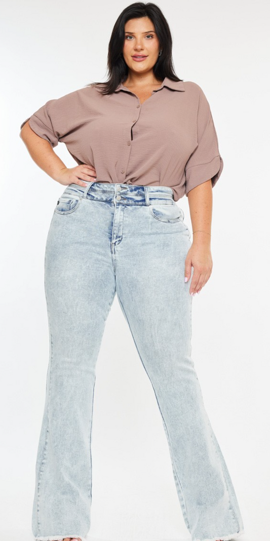 Plus High Rise Bootcut Jeans