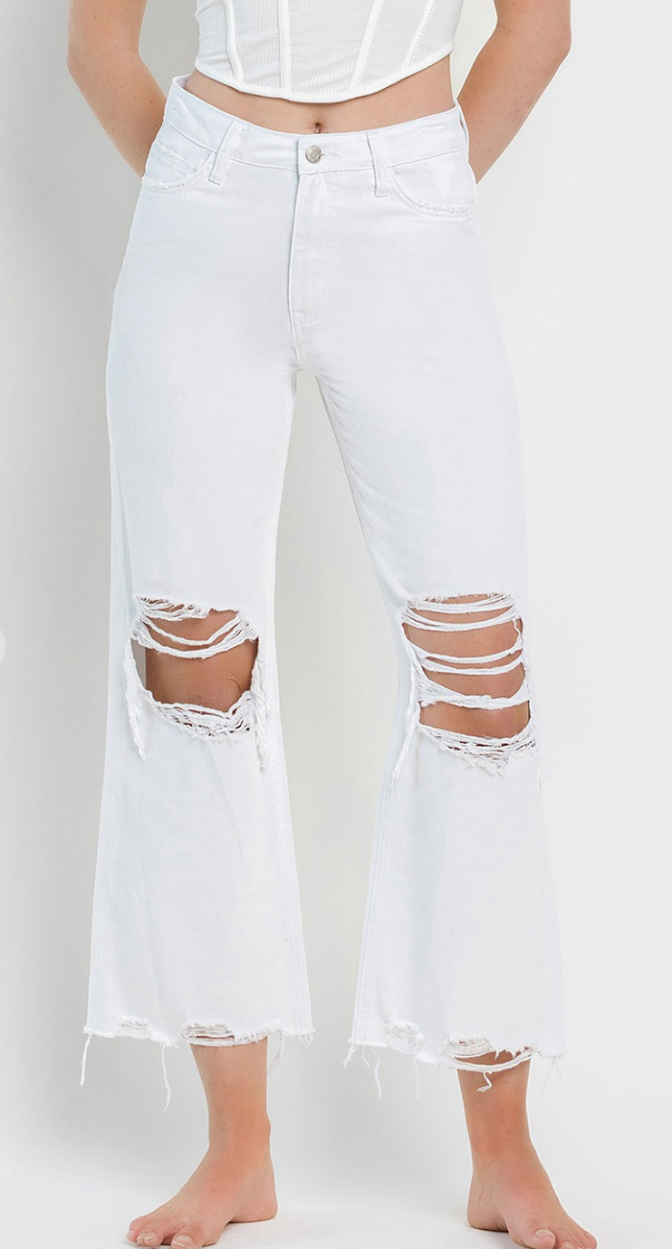 VERVET by Flying Monkey 90's Vintage Super High Rise Crop Flare Jeans