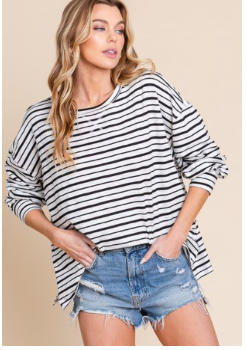 Striped Oversize Bubble T-shirt