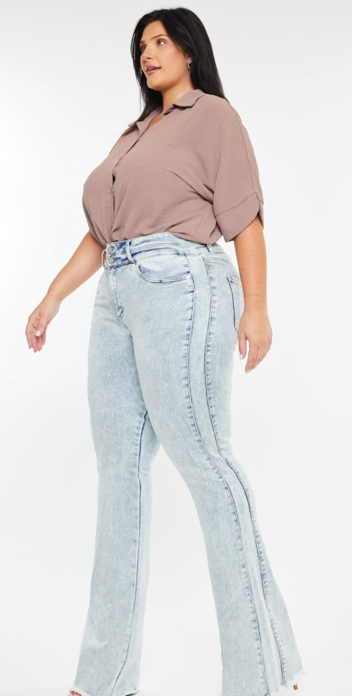 Plus High Rise Bootcut Jeans