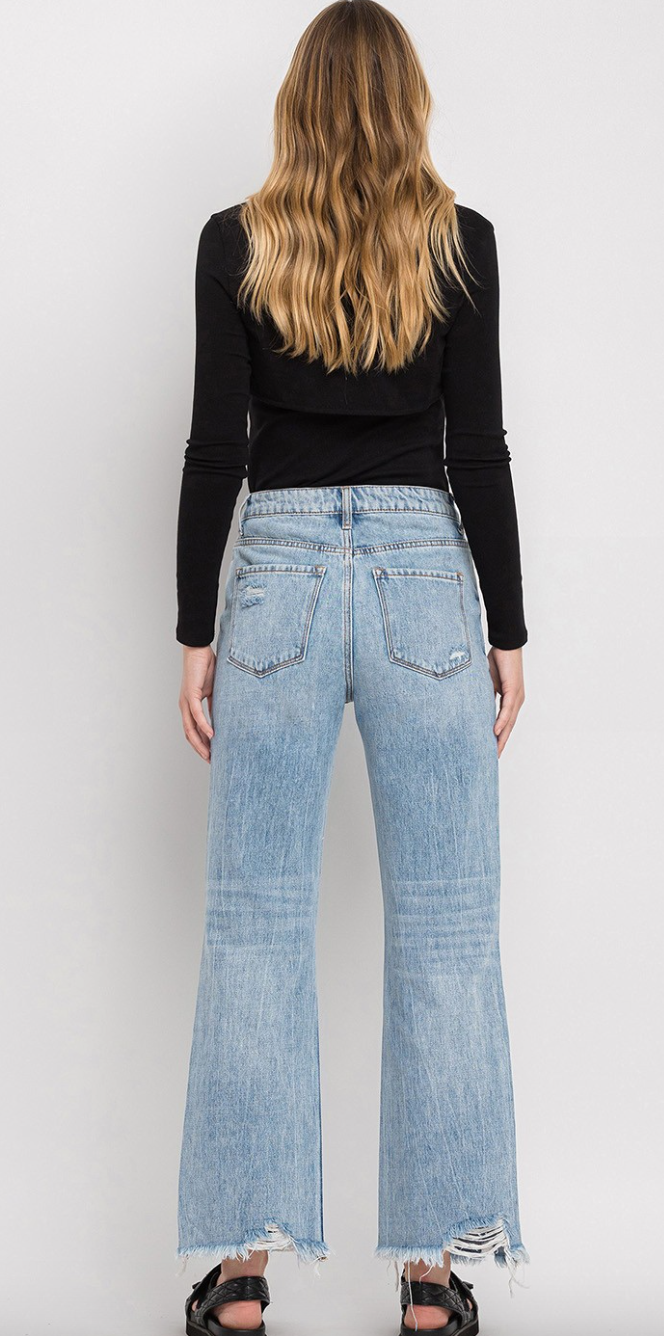 VERVET by Flying Monkey 90's Vintage Super High Rise Flare Jeans