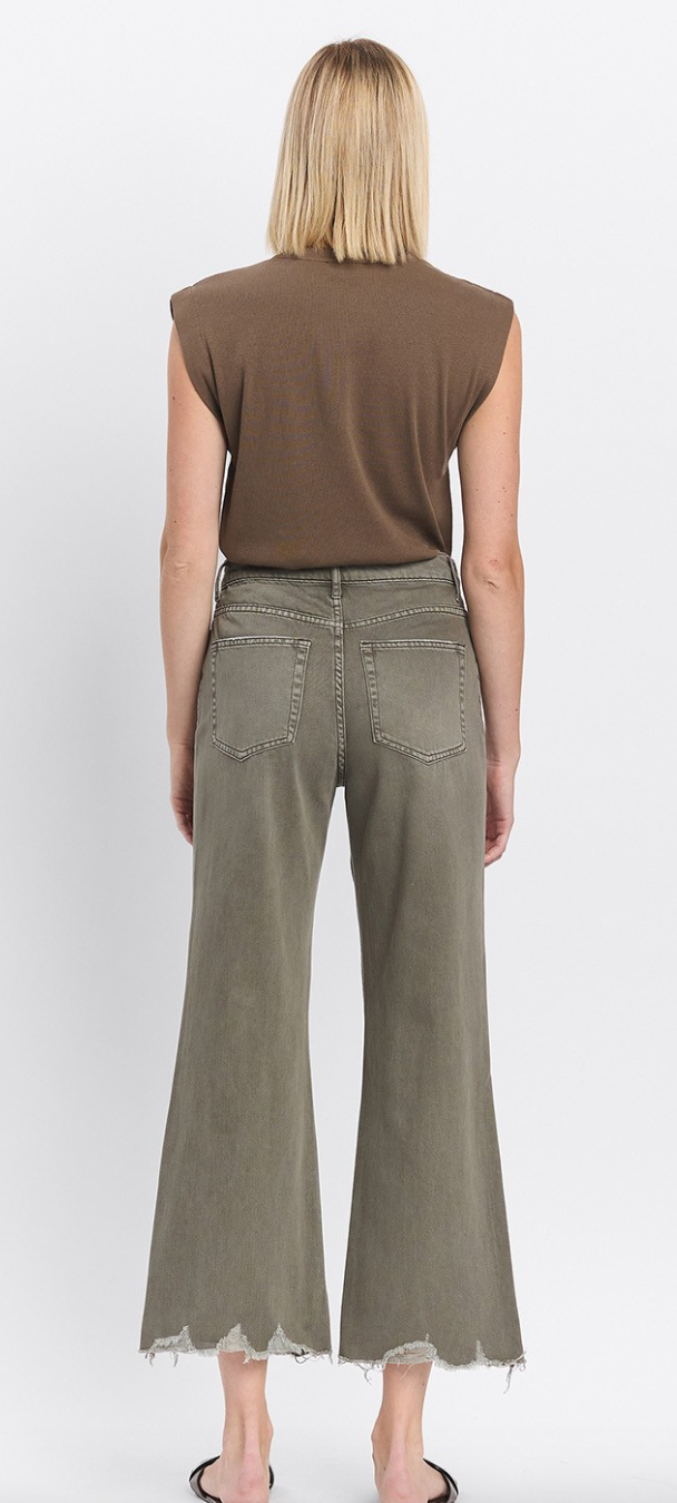 VERVET by Flying Monkey 90's Vintage Super High Rise Crop Flare Jeans