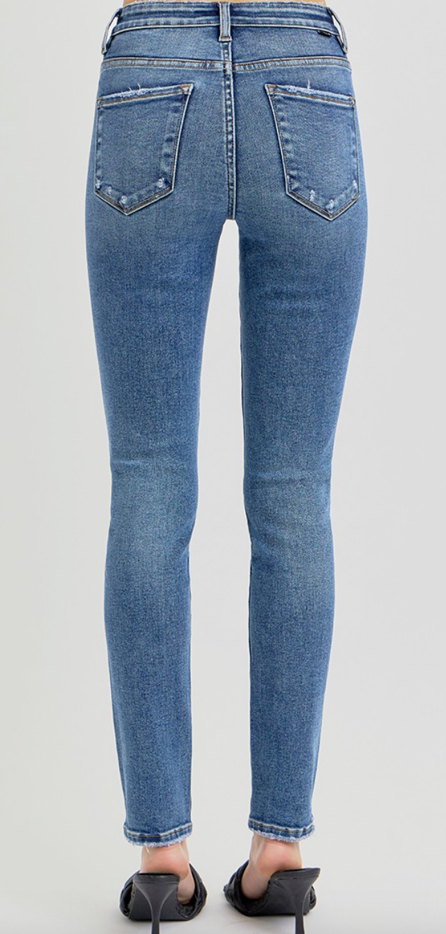 Risen Jeans Tummy Control High Rise Ankle Slim Skinny Jeans