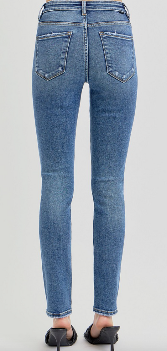 Risen Jeans Tummy Control High Rise Ankle Slim Skinny Jeans