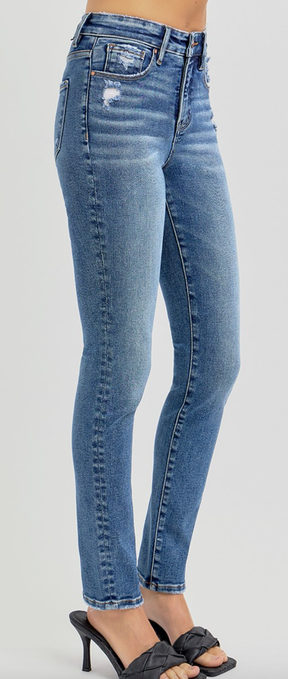 Risen Jeans Tummy Control High Rise Ankle Slim Skinny Jeans