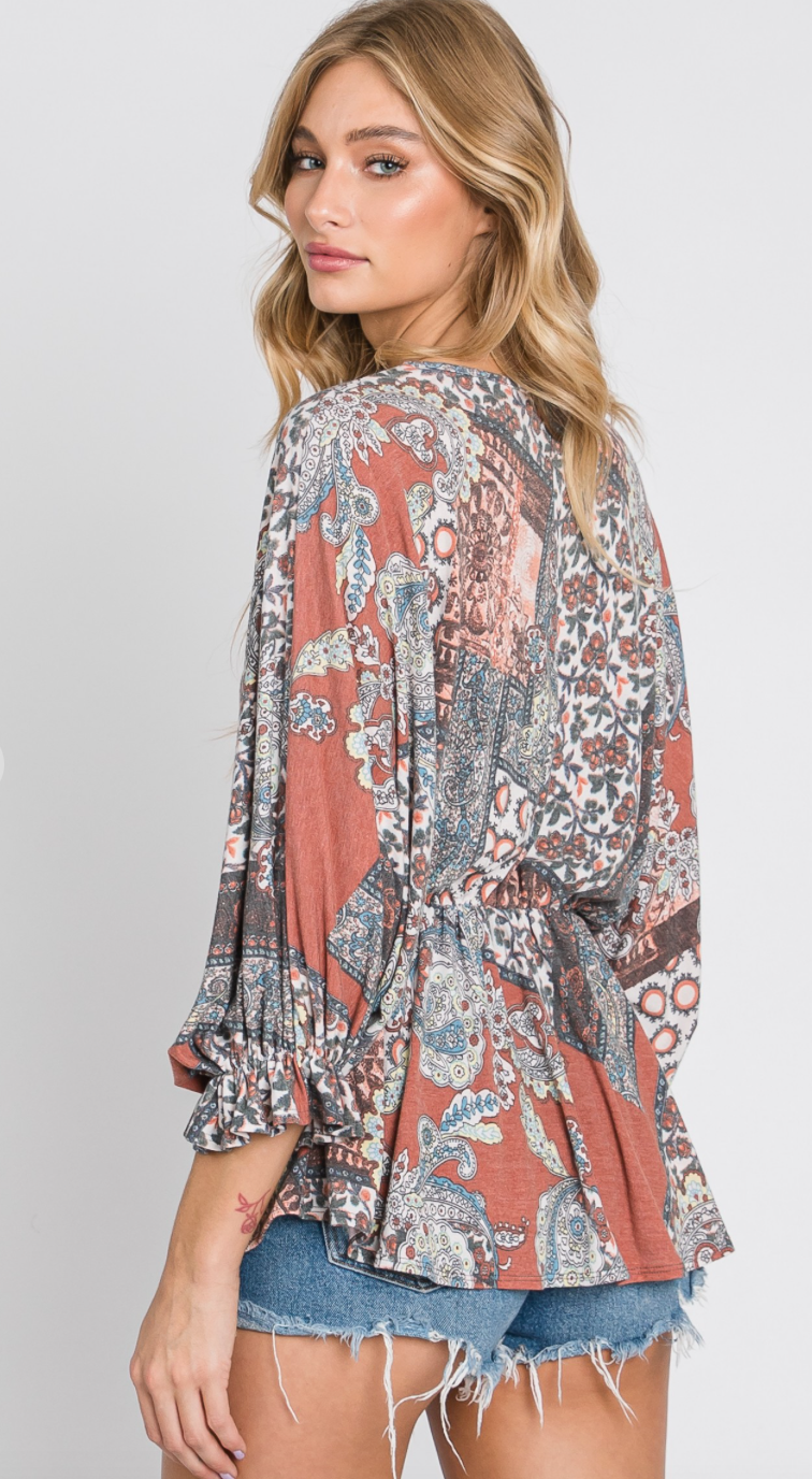 Comfy Fit Three-quarter Sleeve Top